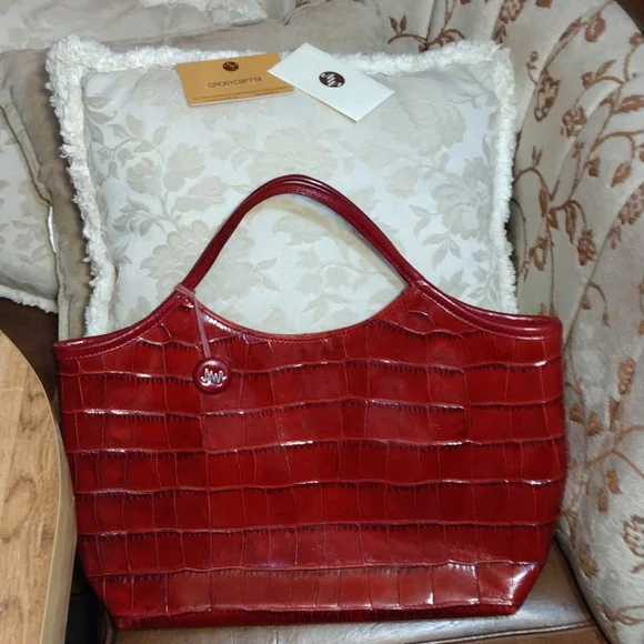 Monsac Bags Vintage Original Monsac Glazed Leather Crocodile
